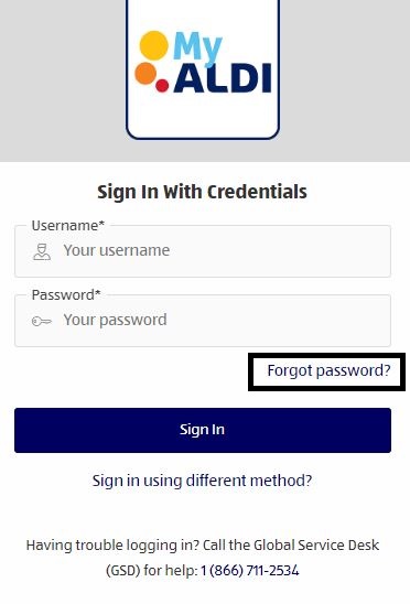 Recover My Aldi Employee Login Password